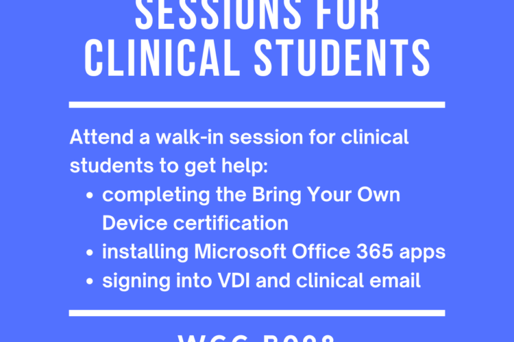 Image thumbnail for ITS Drop-In Set-Up Sessions for Clinical Students
