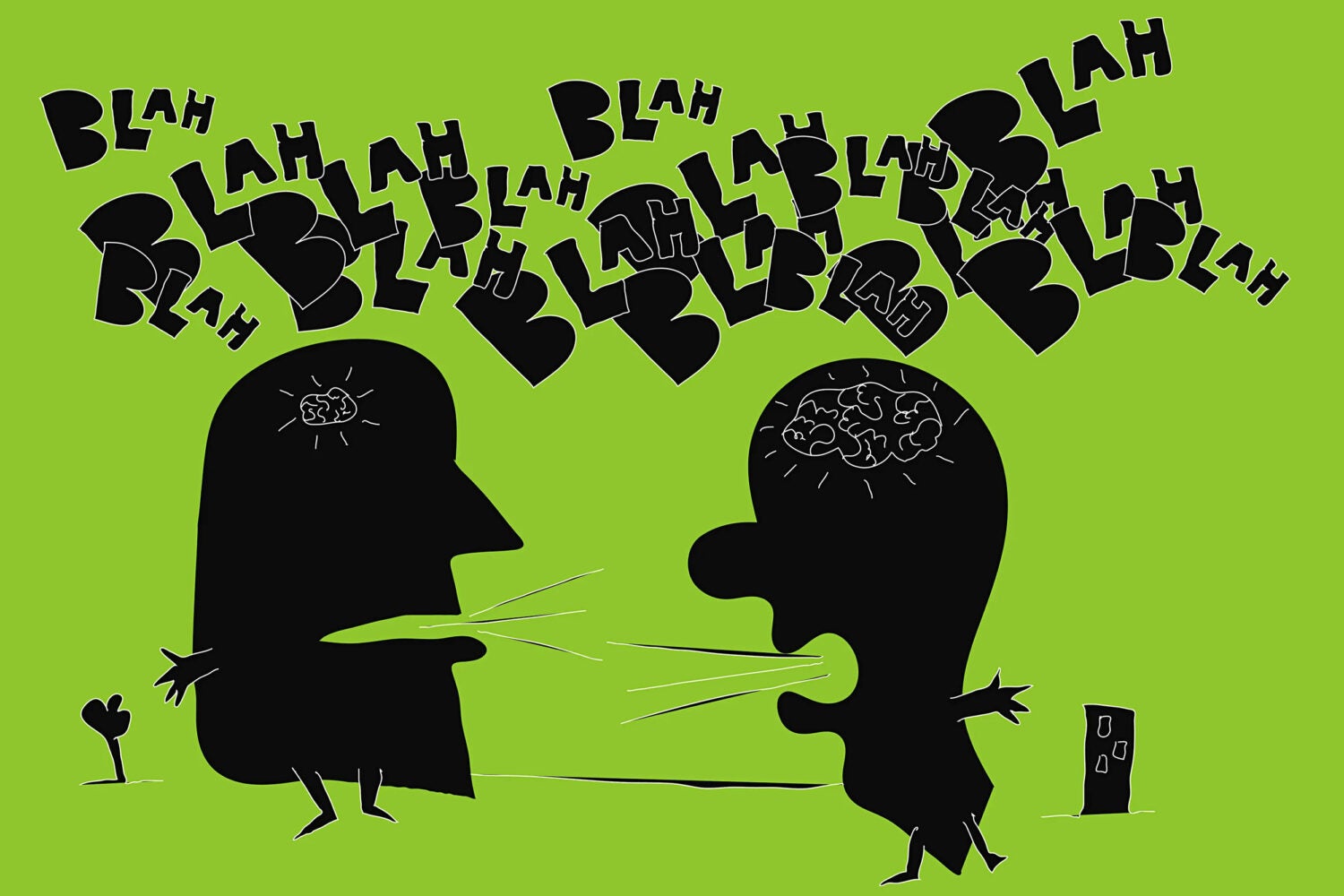 Abstract illustration of people arguing.