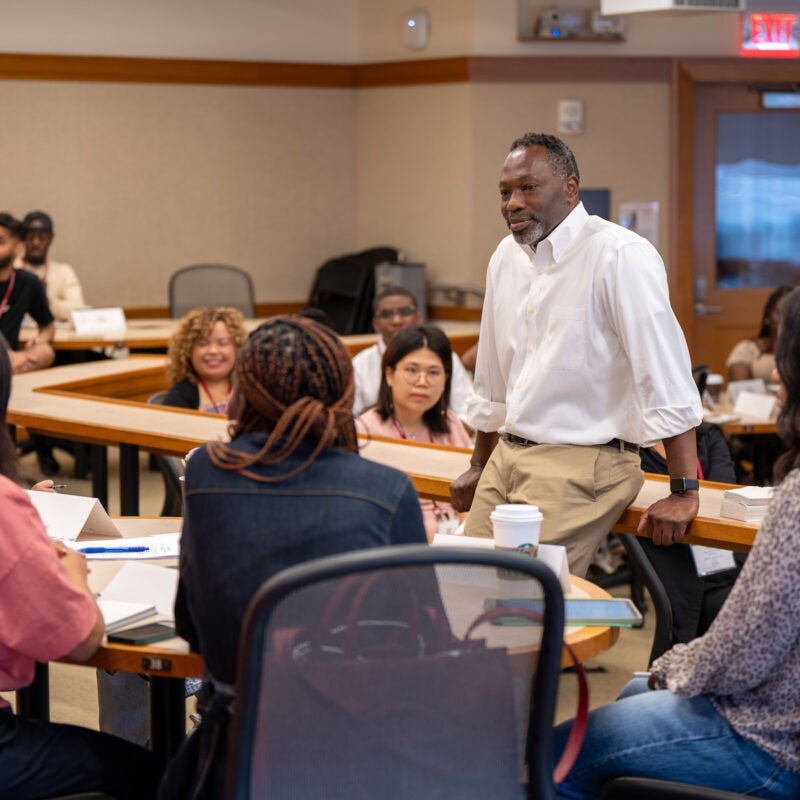 Guy-Uriel Charles talks with Future Leaders in Law participants.