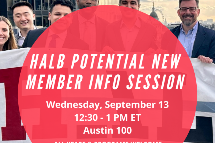 poster for HALB new member info session
