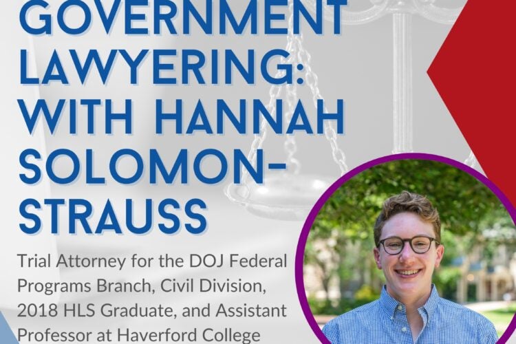 Image thumbnail for ACS x Lambda x WLA: Government Lawyering with Hannah Solomon-Strauss