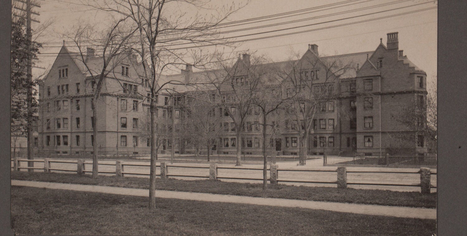 A large brick building with many windows