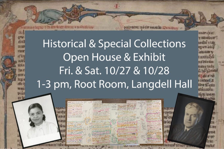 Image thumbnail for Historical & Special Collections Open House & Pop-Up Exhibit, HLS Library