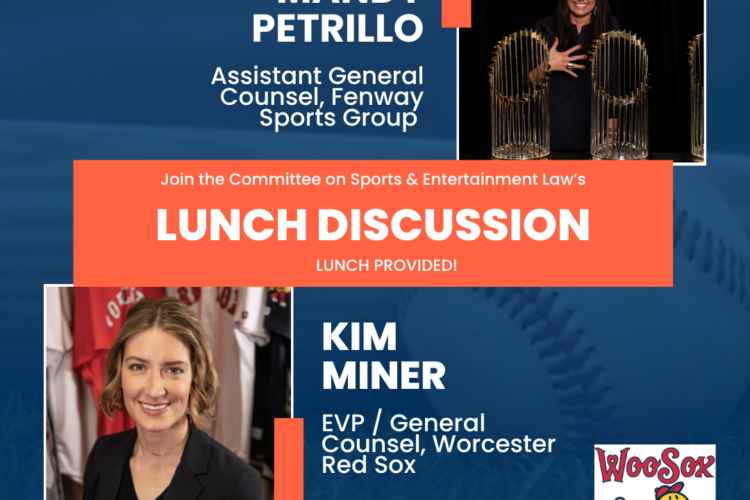 Image thumbnail for Lunch Discussion with Kim Miner (Worcester Red Sox) and Mandy Petrillo (Fenway Sports Group)