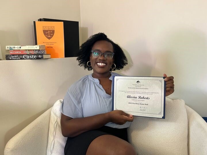 Featured image for Alexia Roberts ’25 honored with AALS Pro Bono Honor Roll article