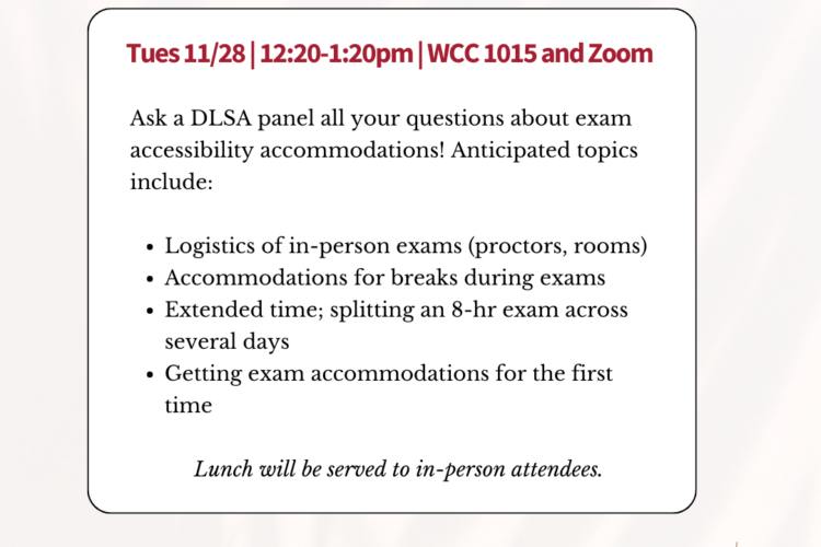 Image thumbnail for Exam Accommodations Q&A and Lunch Panel