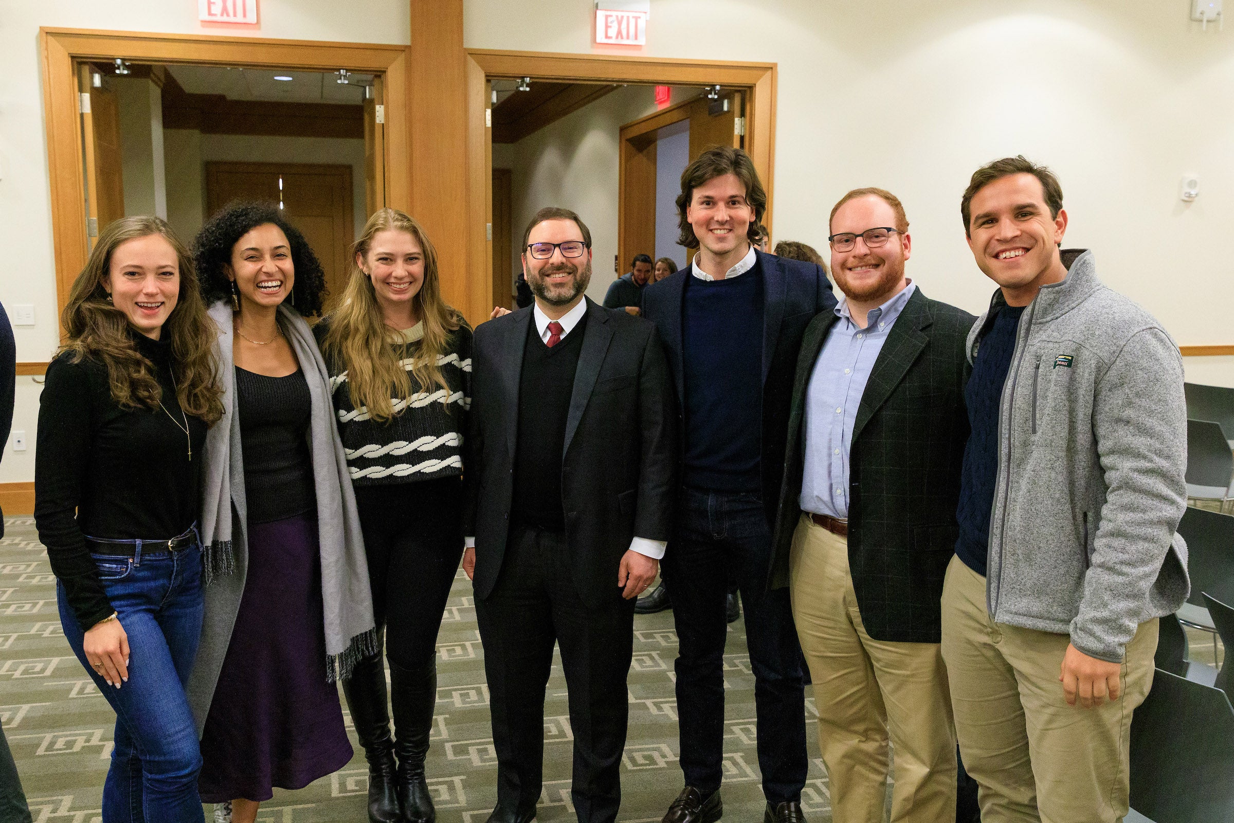Stephen Sachs with students.