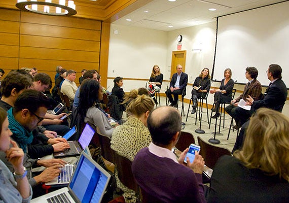Panelists and audience