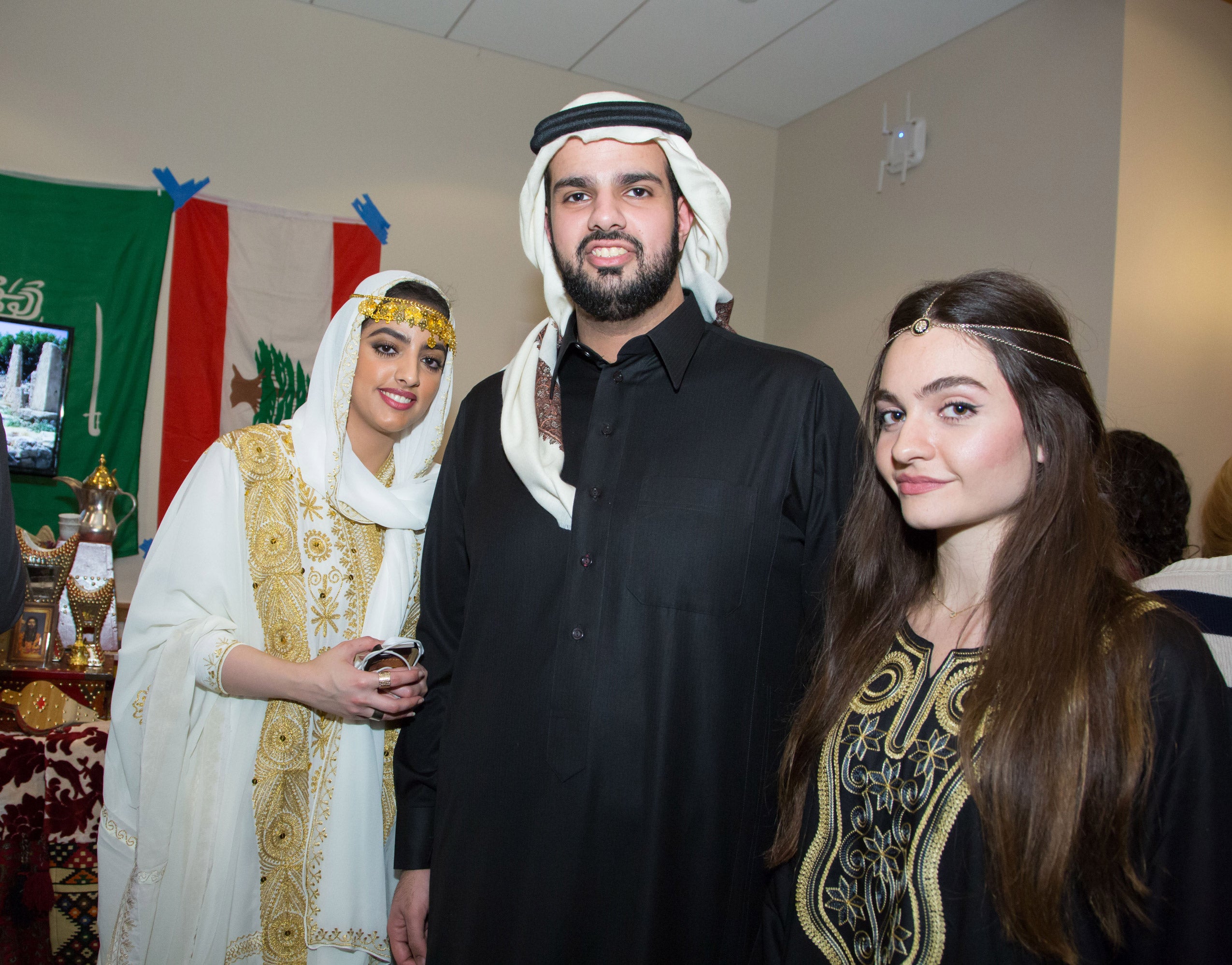 Three students posing together