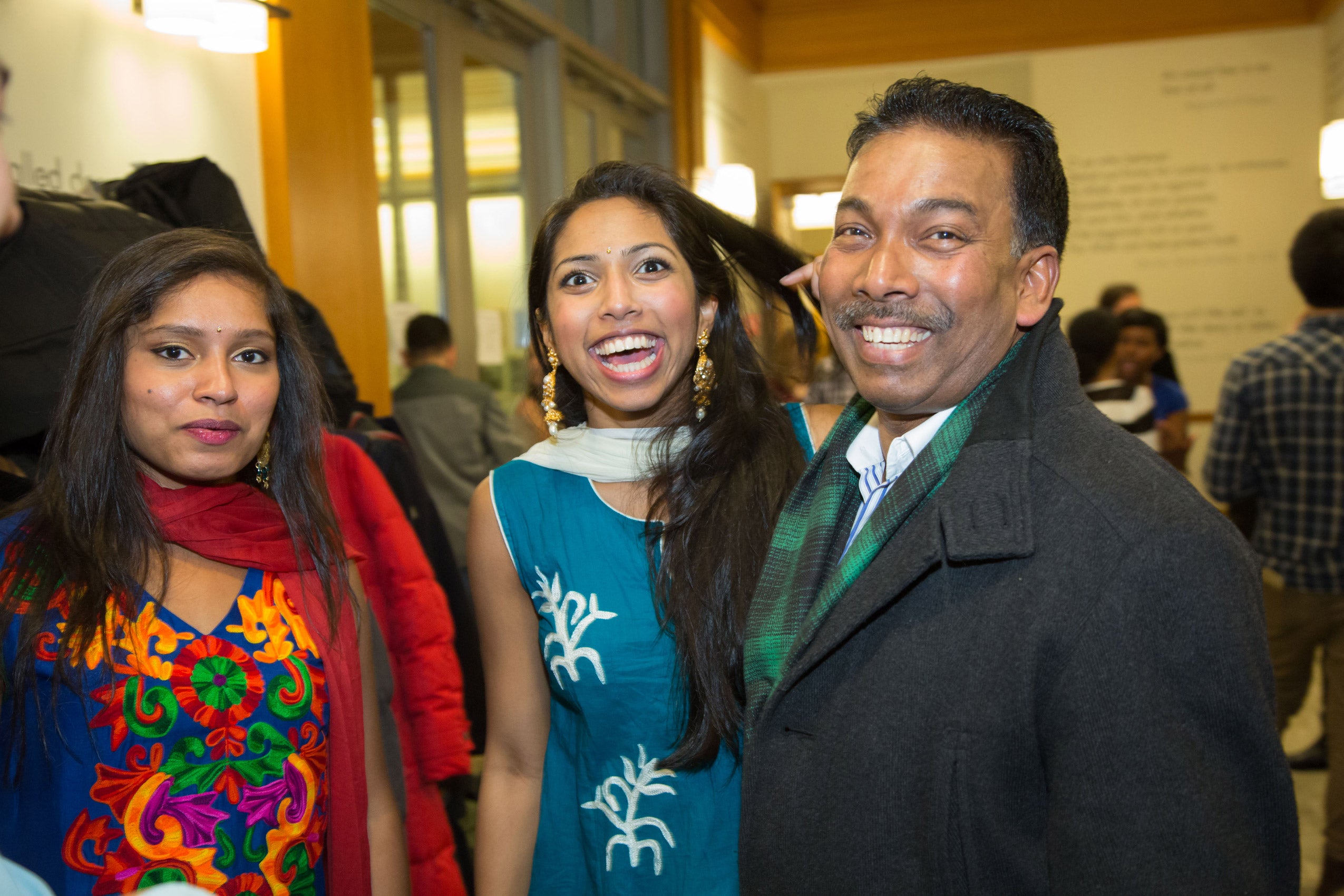 Three students posing together