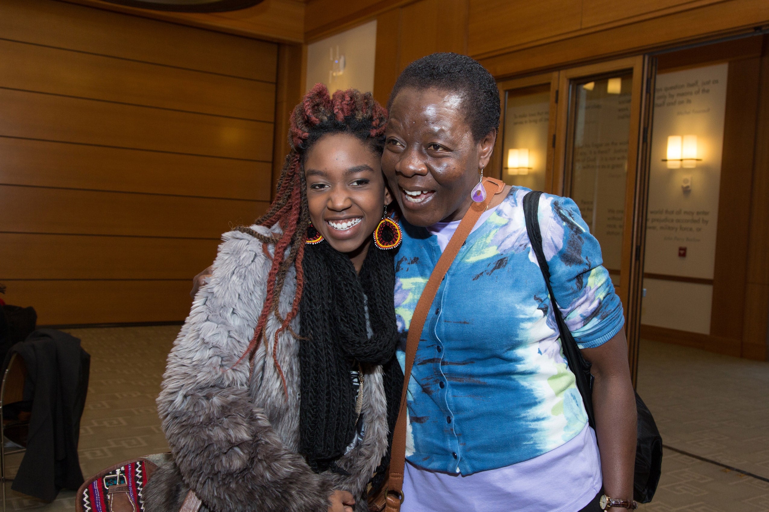 Two women posing together
