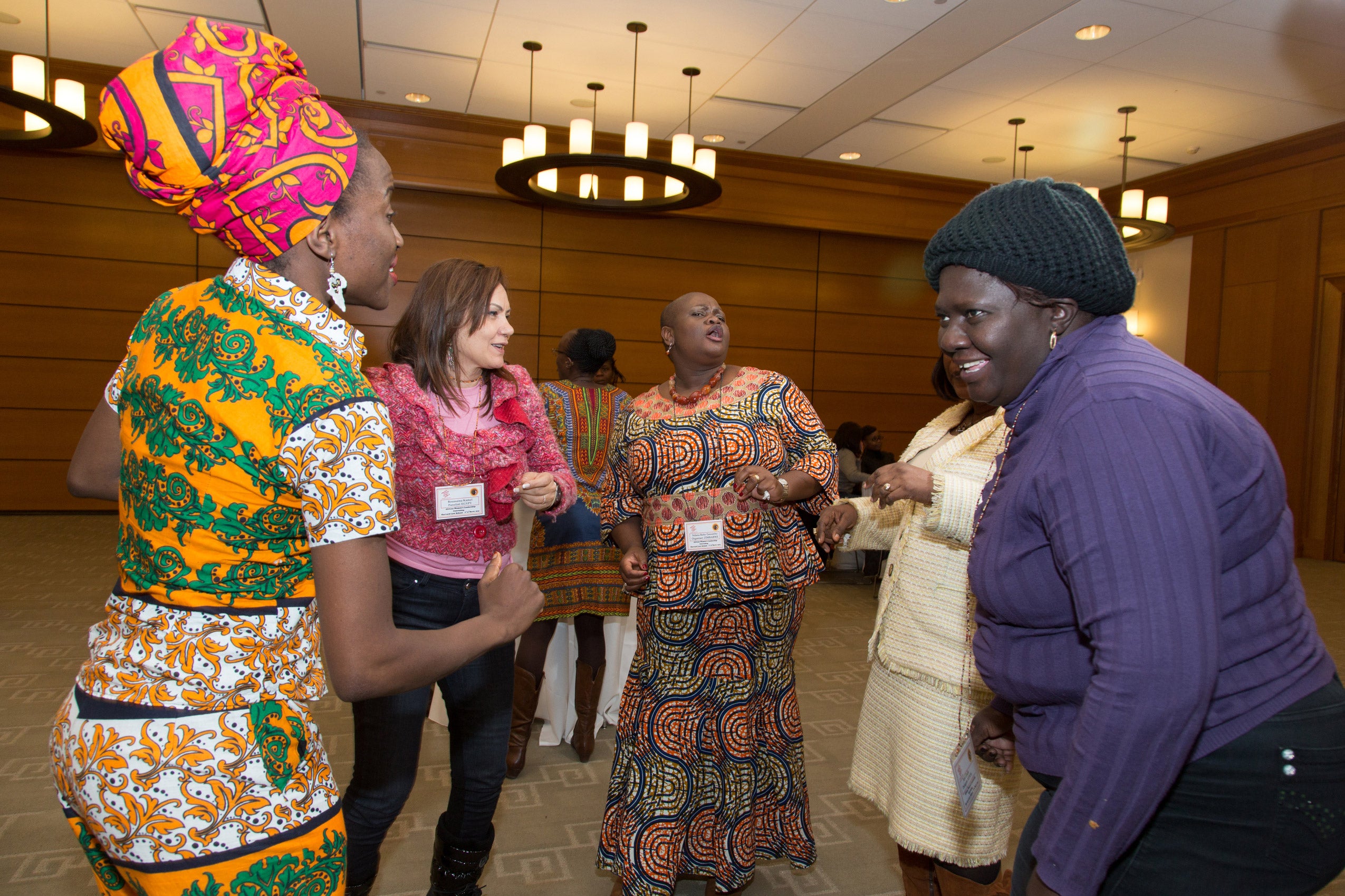 Women dancing together in a circle