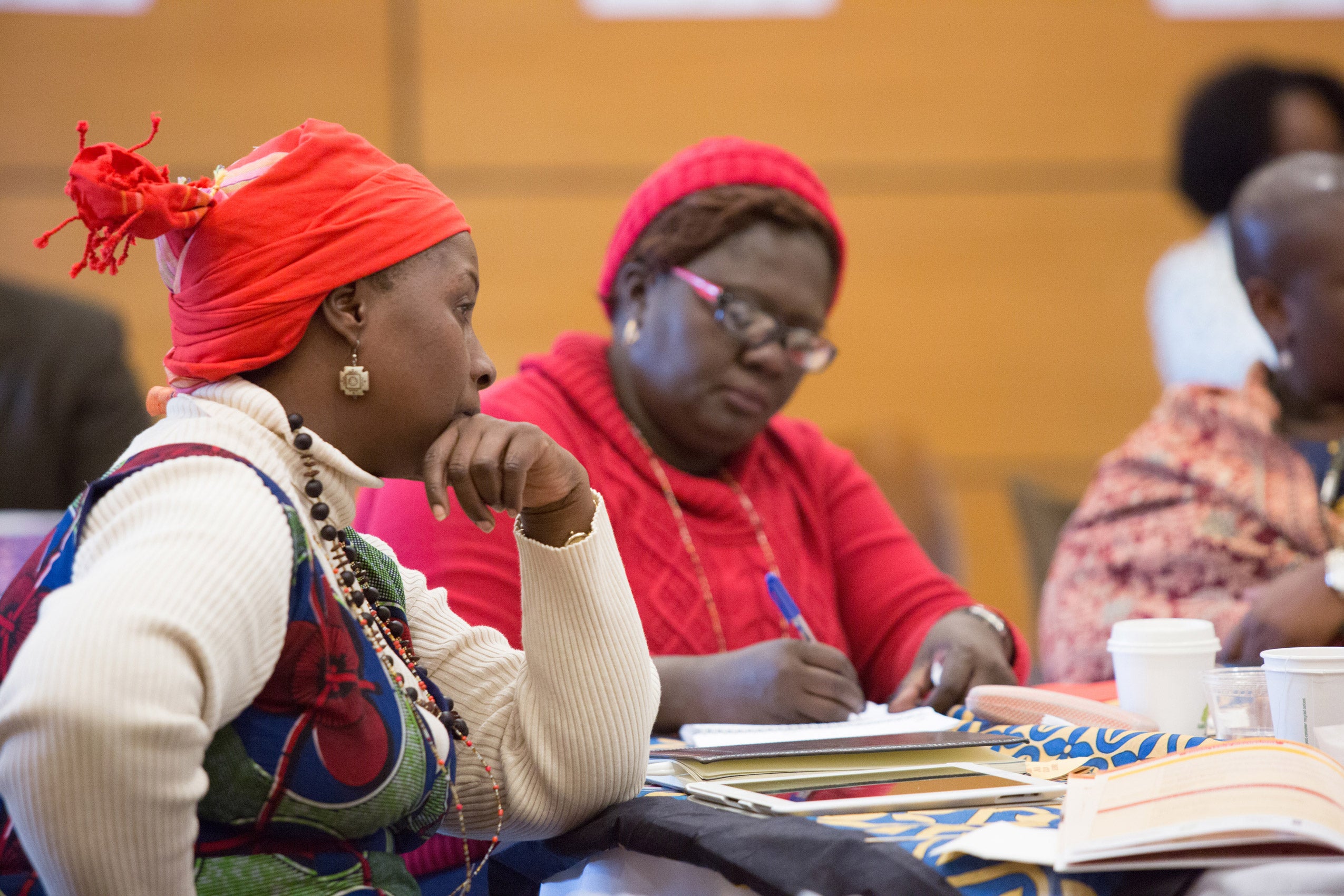 Two women sitting at a table
