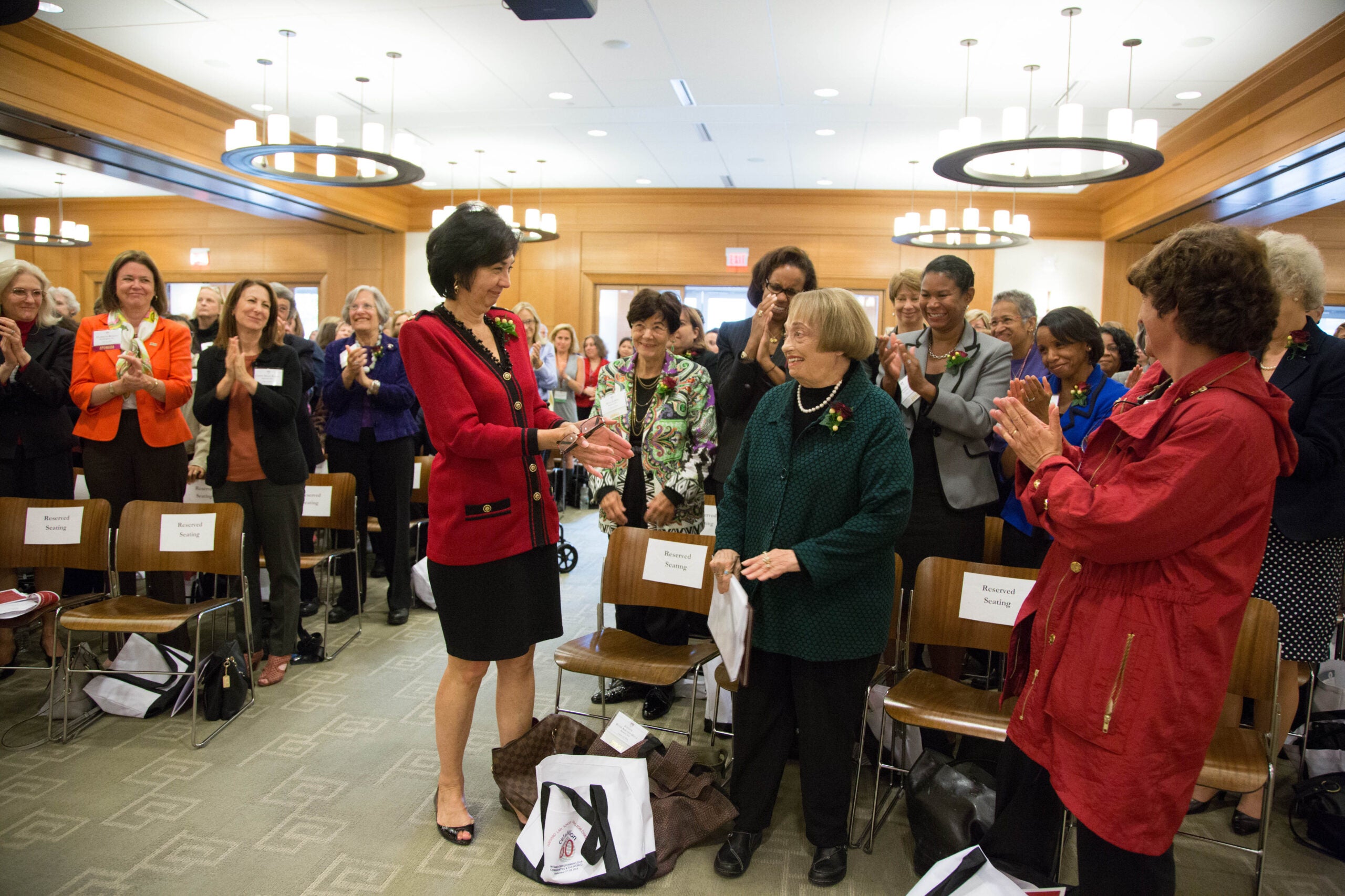 Crowd of room applauding