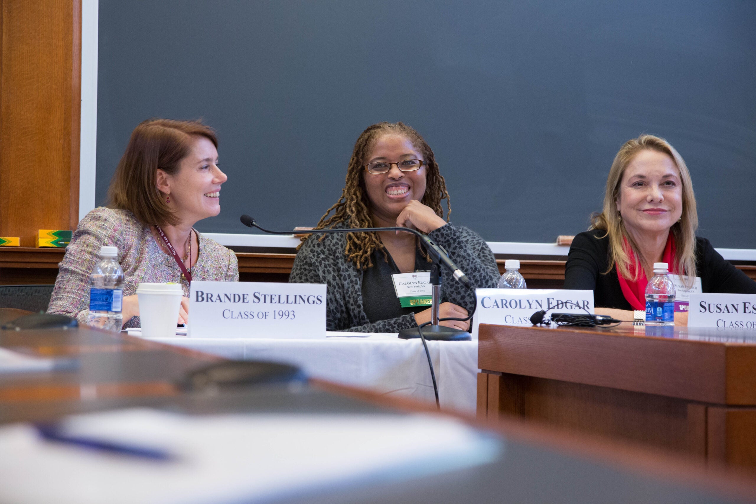 three women on a panel