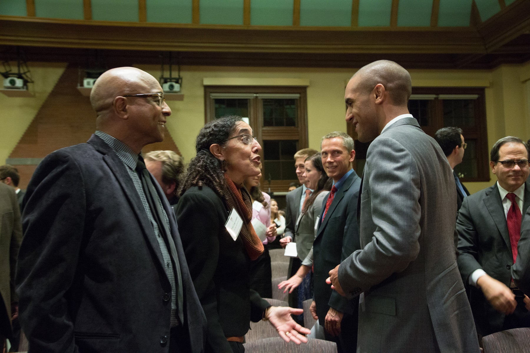 group of people interacting