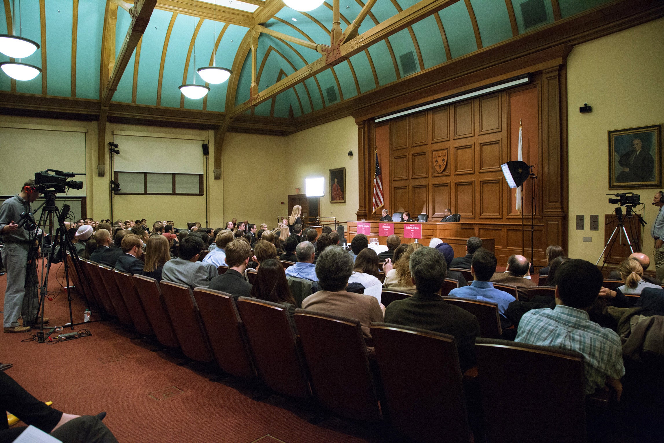Audience in the courtroom