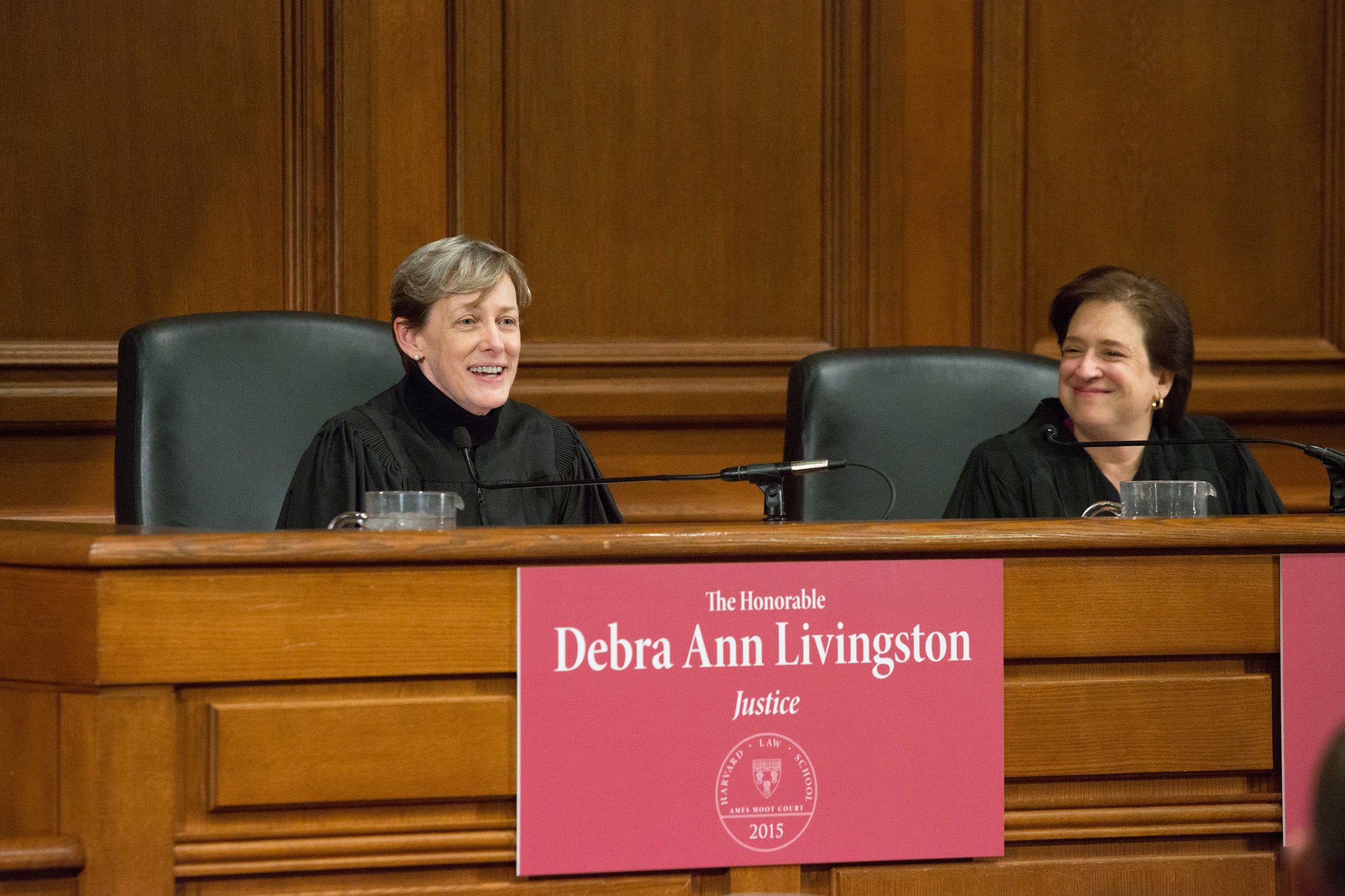 Debra Ann Livingston speaking behind the bench