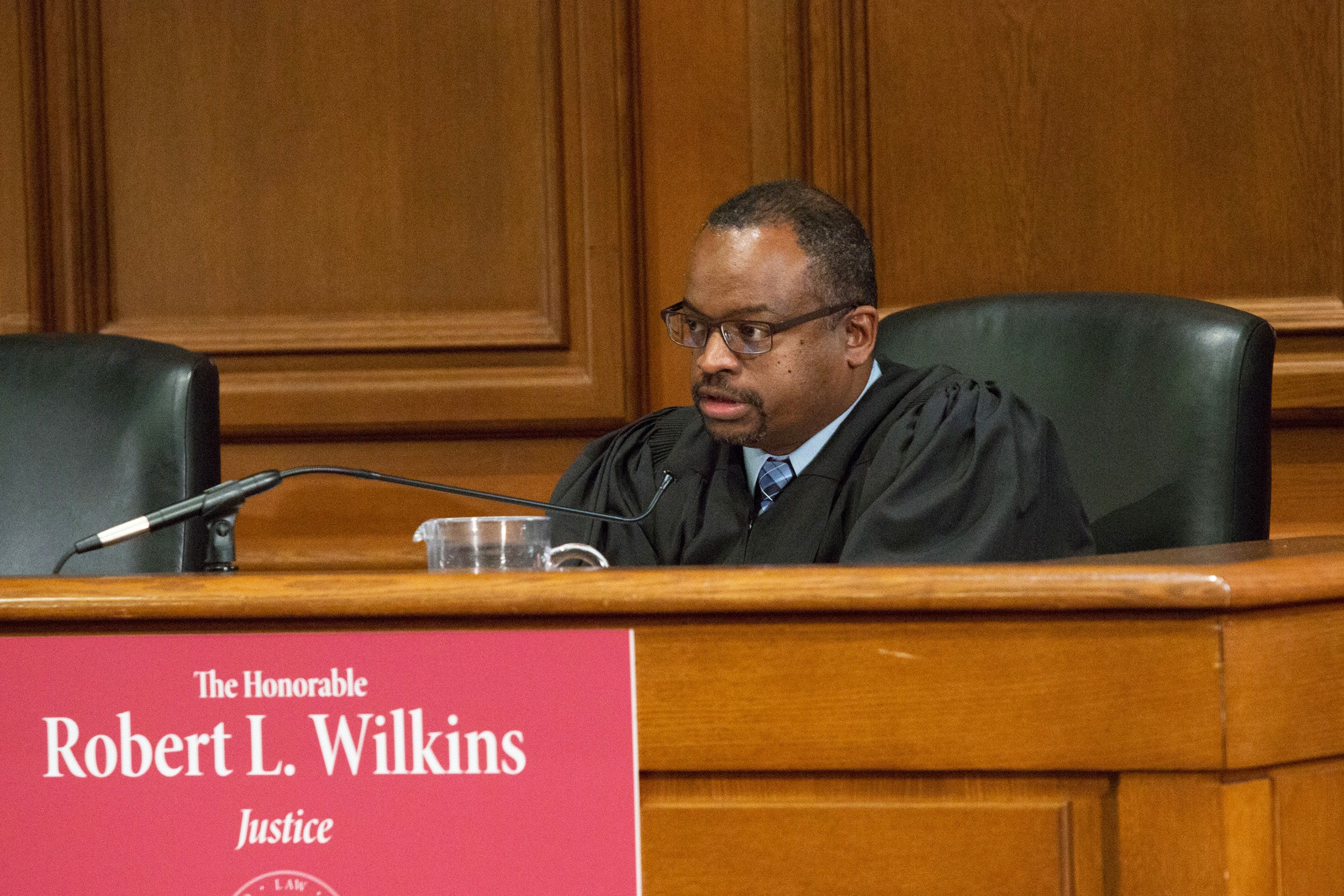 The Hon. Robert L. Wilkins behind the bench