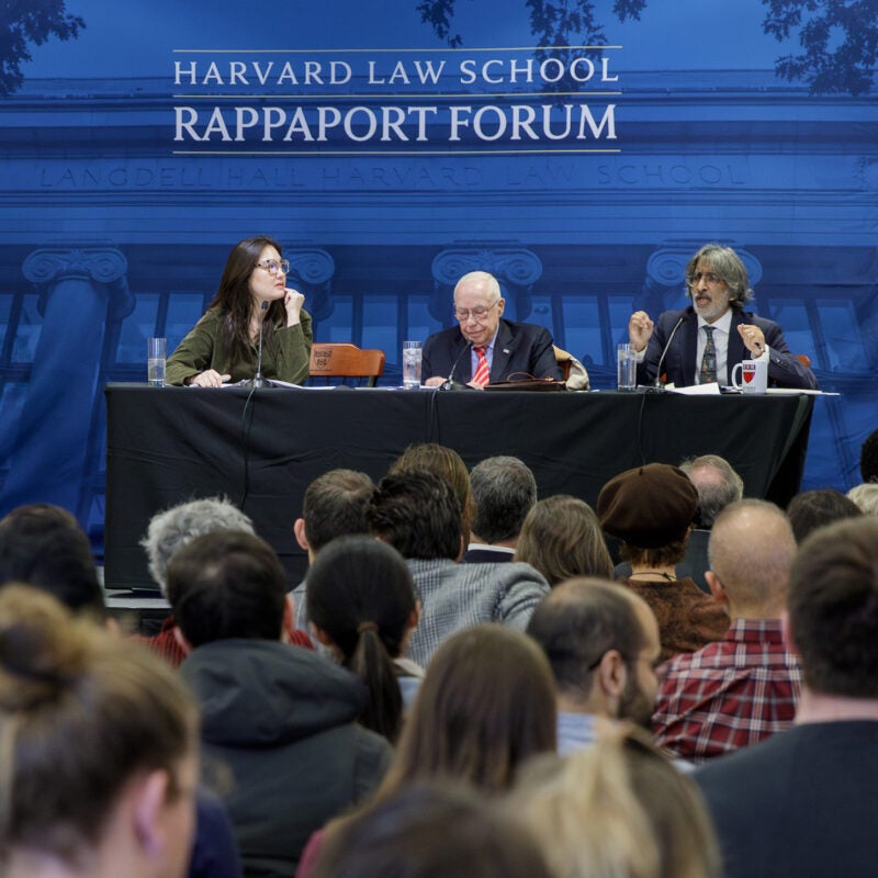 Jeannie Suk Gersen, Michael Mukasey, Akhil Amar.