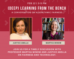 Image thumbnail for (Deep) Learning from the Bench:  A Conversation on Algorithmic Fairness
