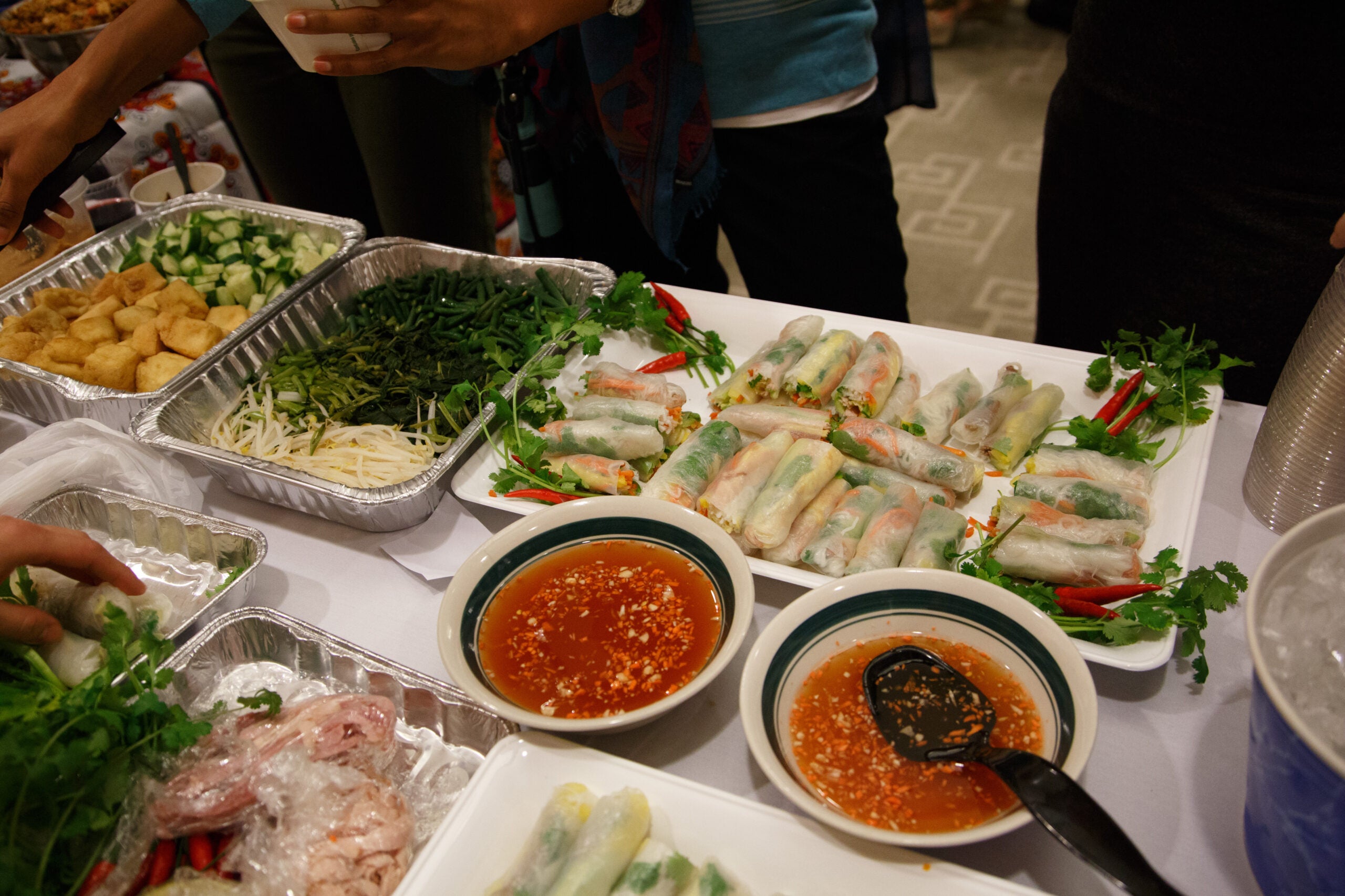 A table full of food