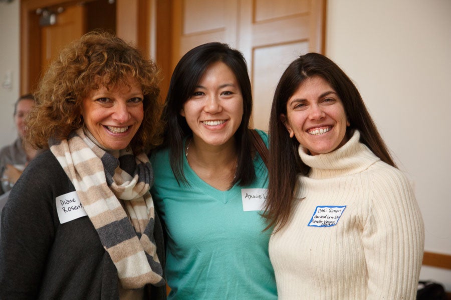 Three women posing together