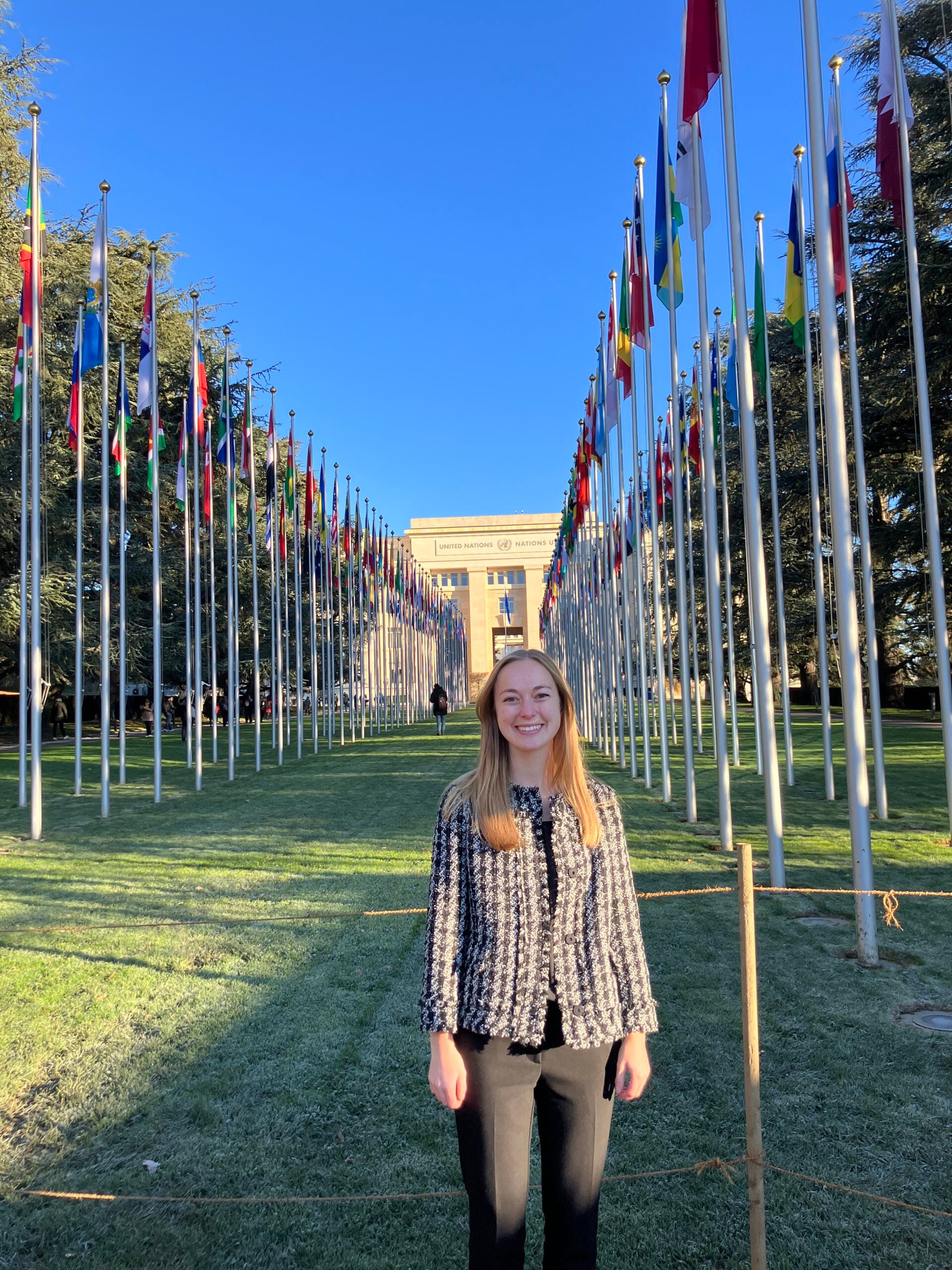 Taryn Shanes standing outside of the UN