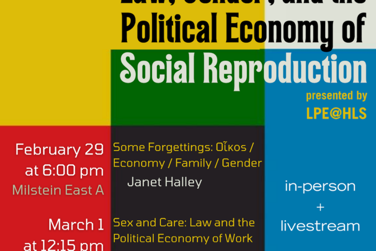 Image thumbnail for Law, Gender, and the Political Economy of Social Reproduction