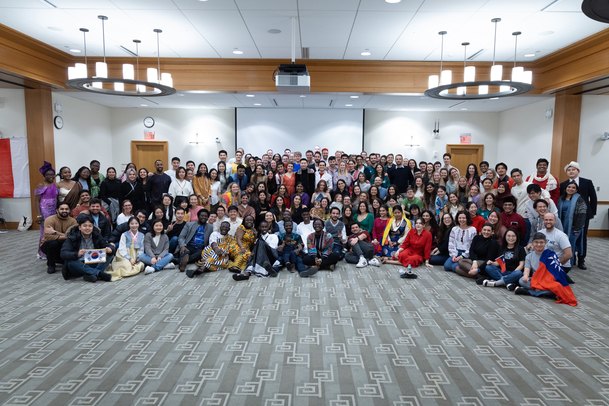 A large group photo of students