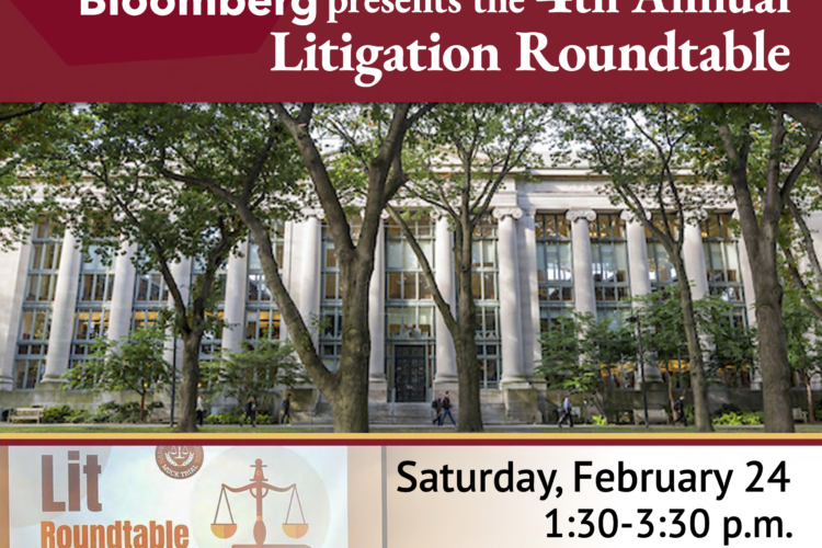 Image thumbnail for Bloomberg X HLSMTA Present: Litigation Roundtable