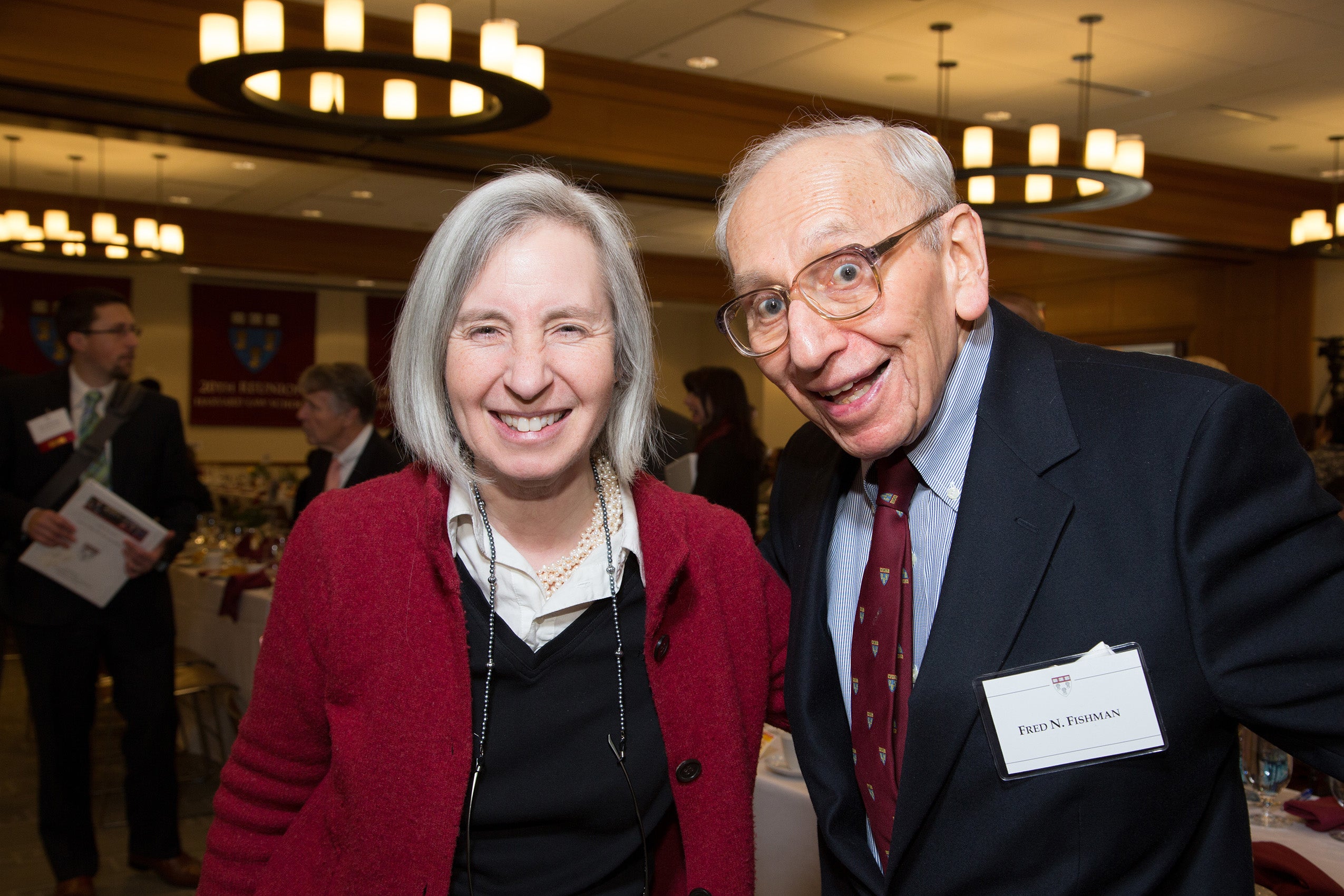 Minow and alum at reunion