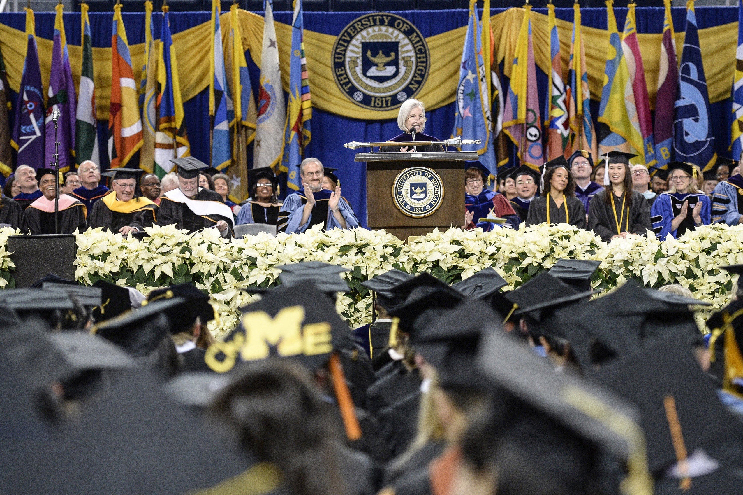 Woman speaks at U-M commencement