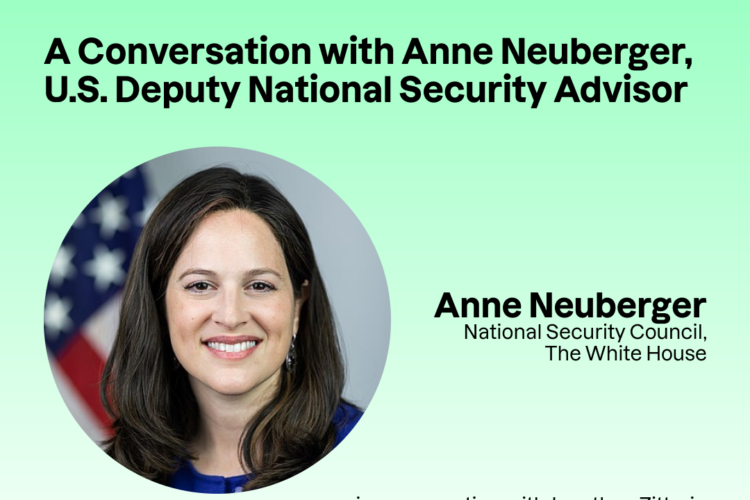 Image thumbnail for A Conversation with Anne Neuberger, U.S. Deputy National Security Advisor