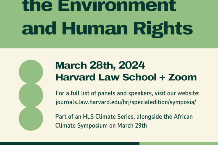 Image thumbnail for Symposium on the Environment and Human Rights