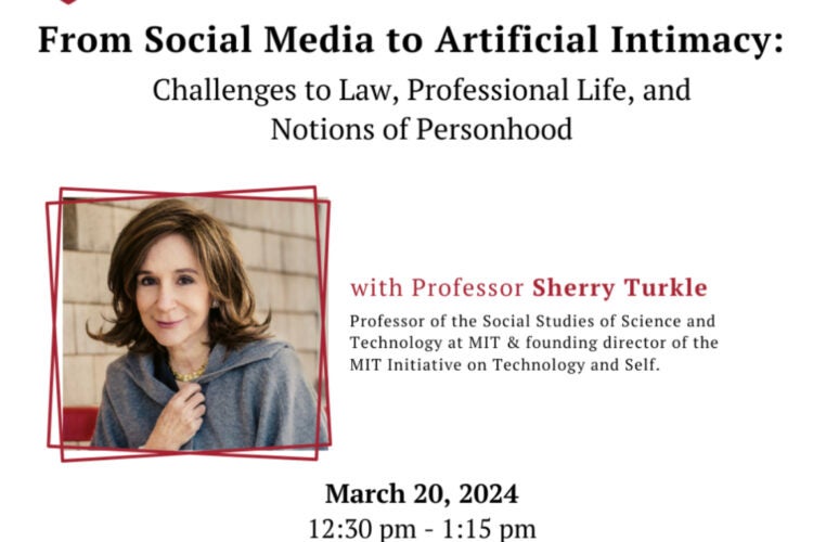 Image thumbnail for JLSA Lunch Talk: From Social Media to Artificial Intimacy— Challenges to Law, Professional Life, and Notions of Personhood