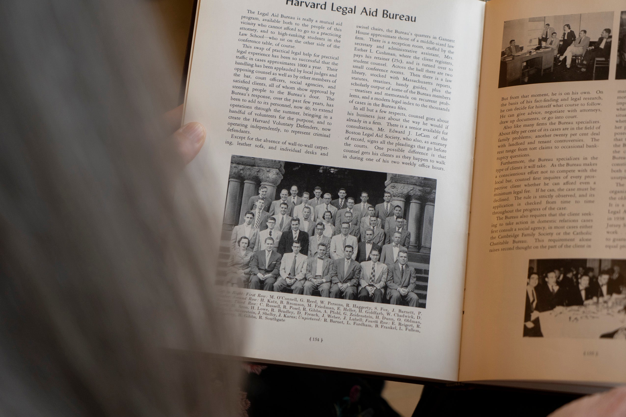 A close up of a page of a yearbook that reads 