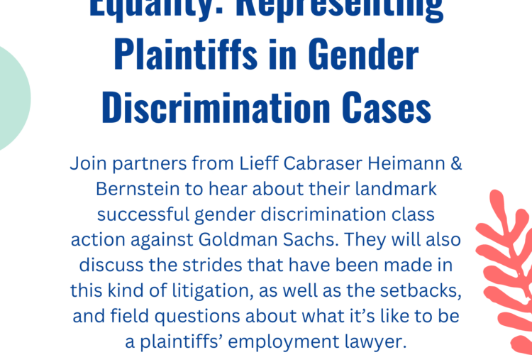 Image thumbnail for Fighting for Gender Equality: Representing Plaintiffs in Gender Discrimination Cases