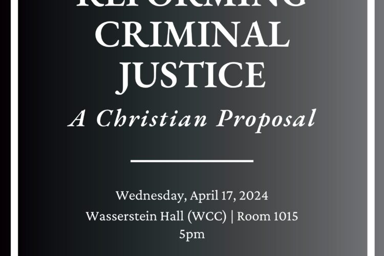 Image thumbnail for Reforming Criminal Justice: A Christian Proposal book talk