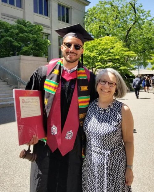 Susana Arteta with Julian SpearChief-Morris.