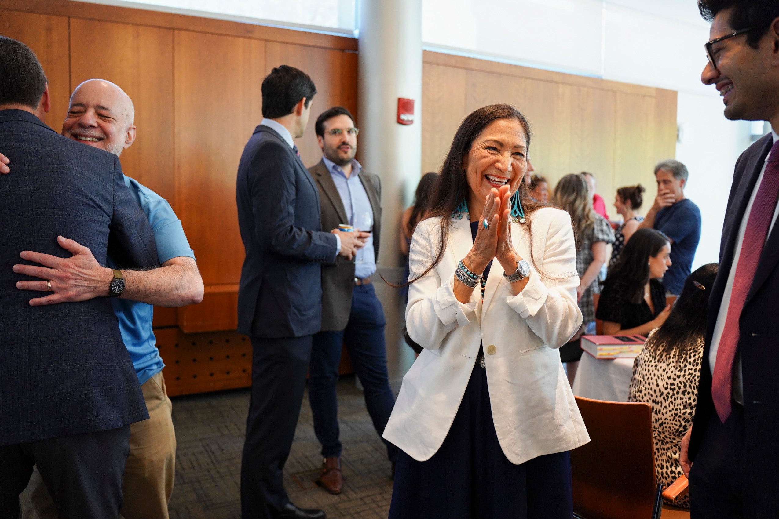 People socializing and chatting