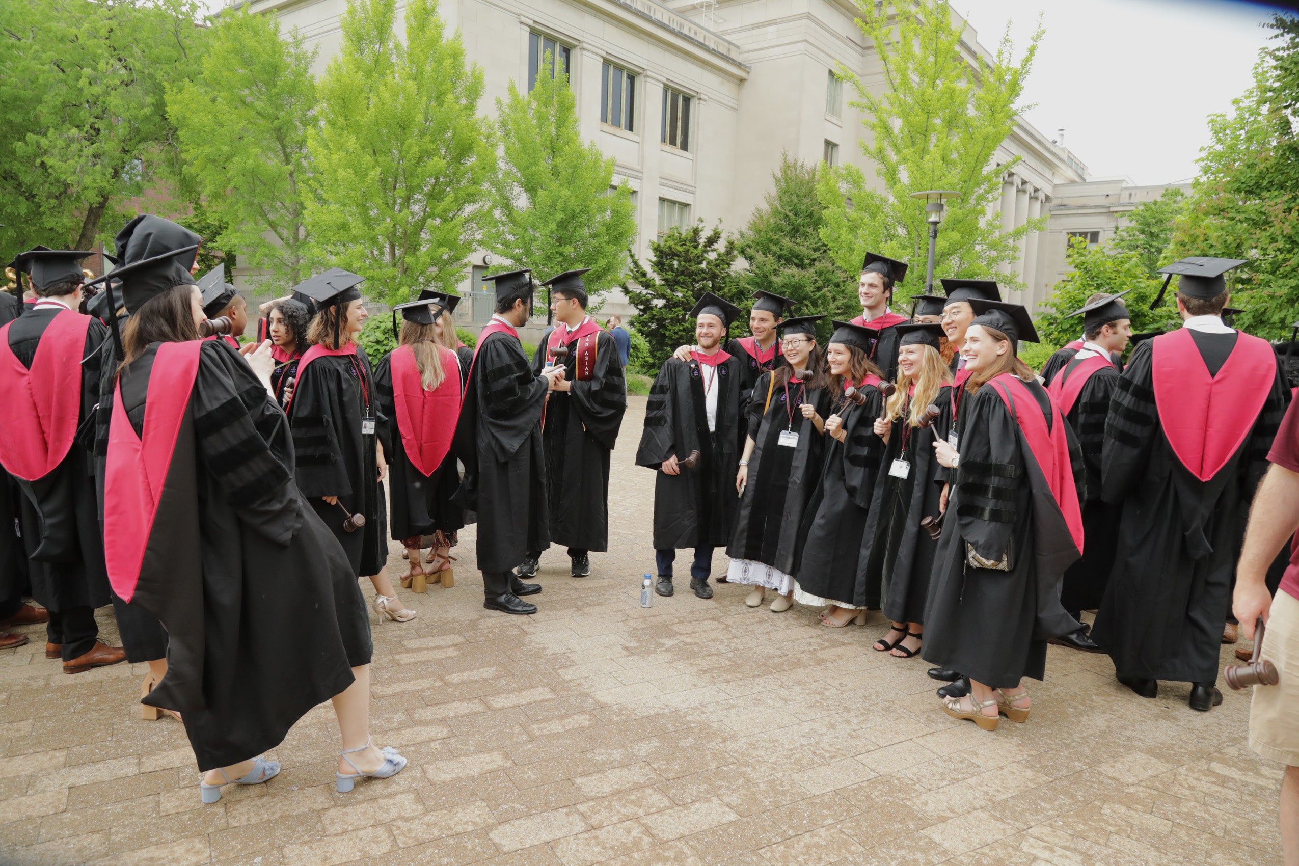 Graduating students posing for a photo