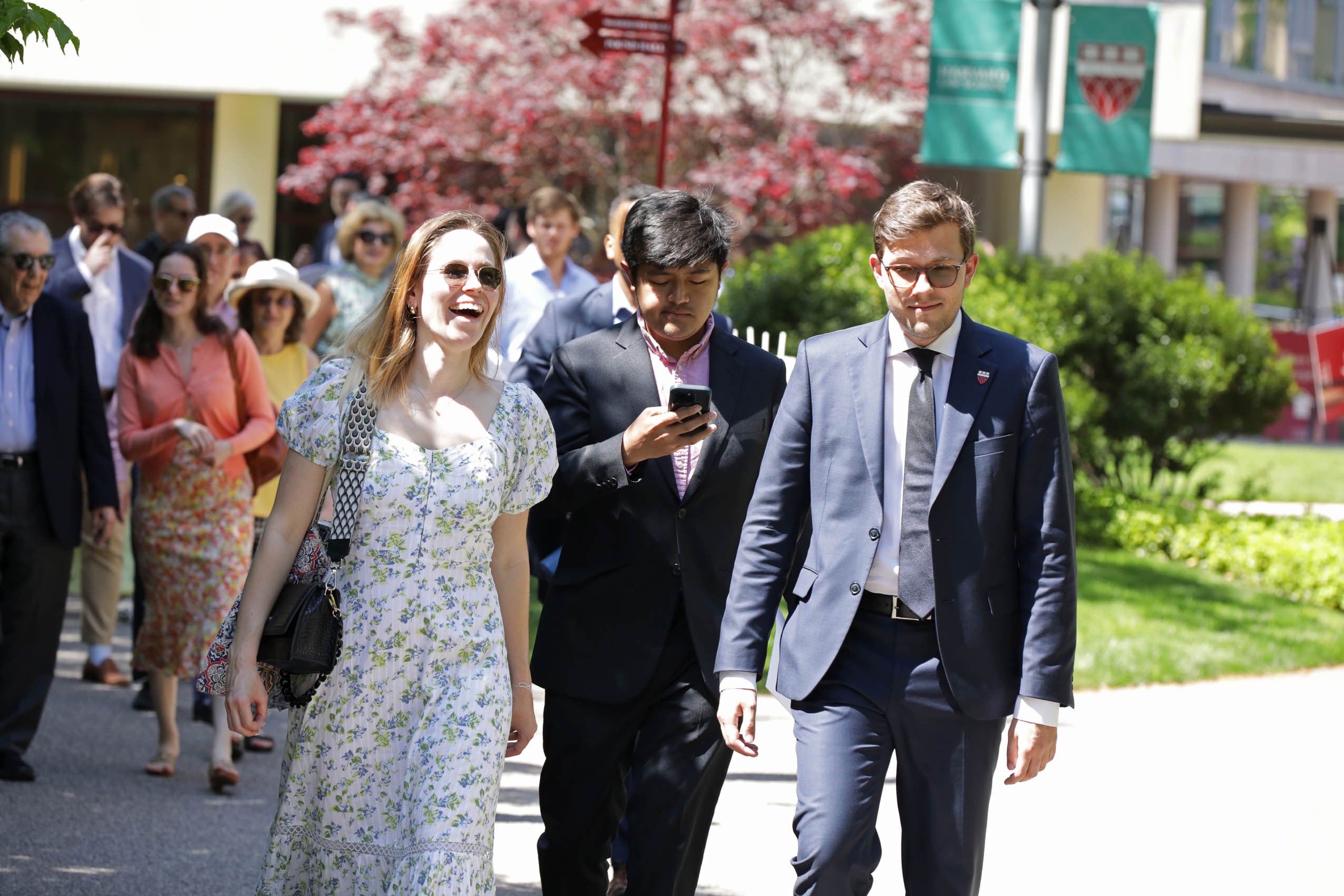 students walking to Class Day