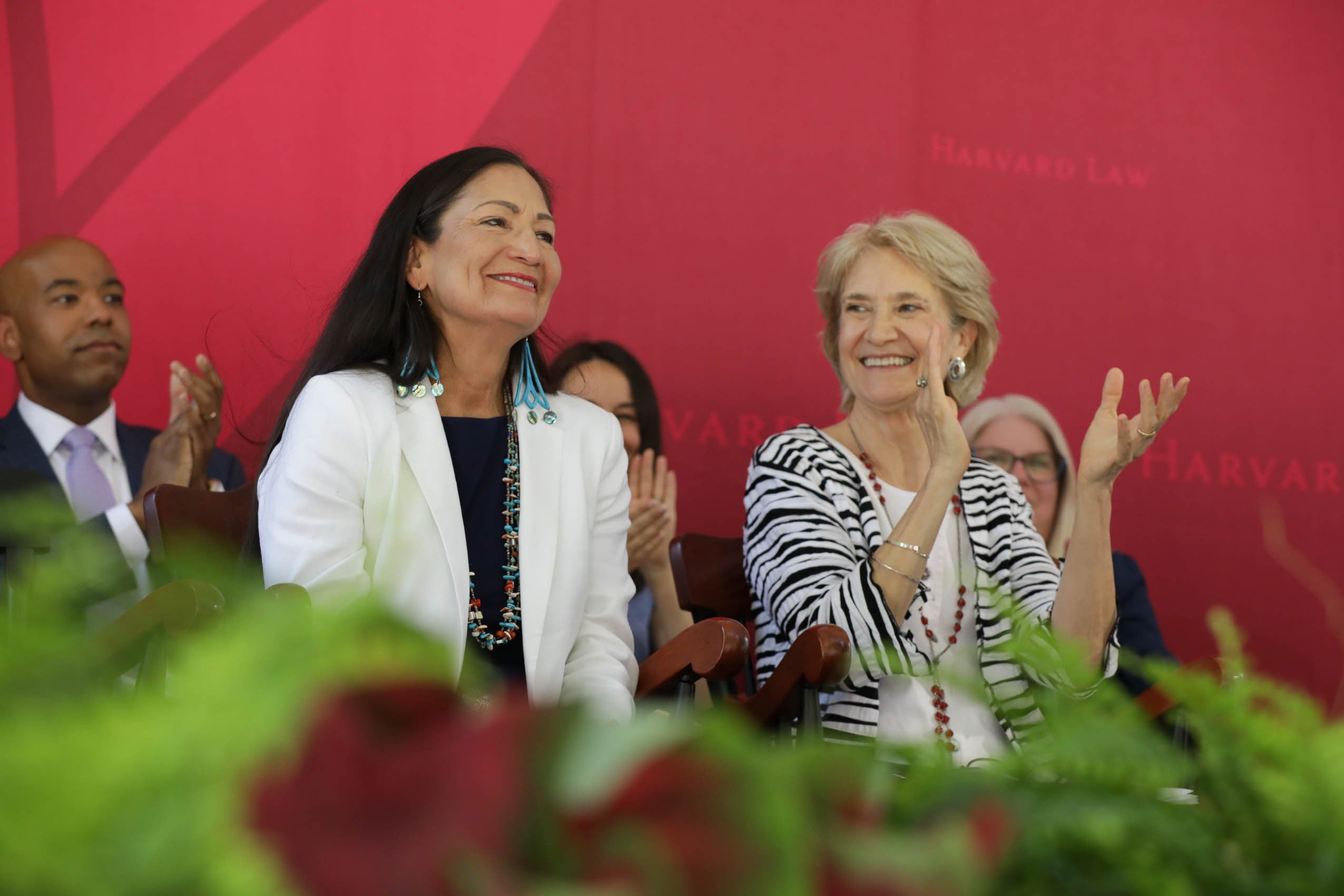 Deb Haaland and Christine Desan