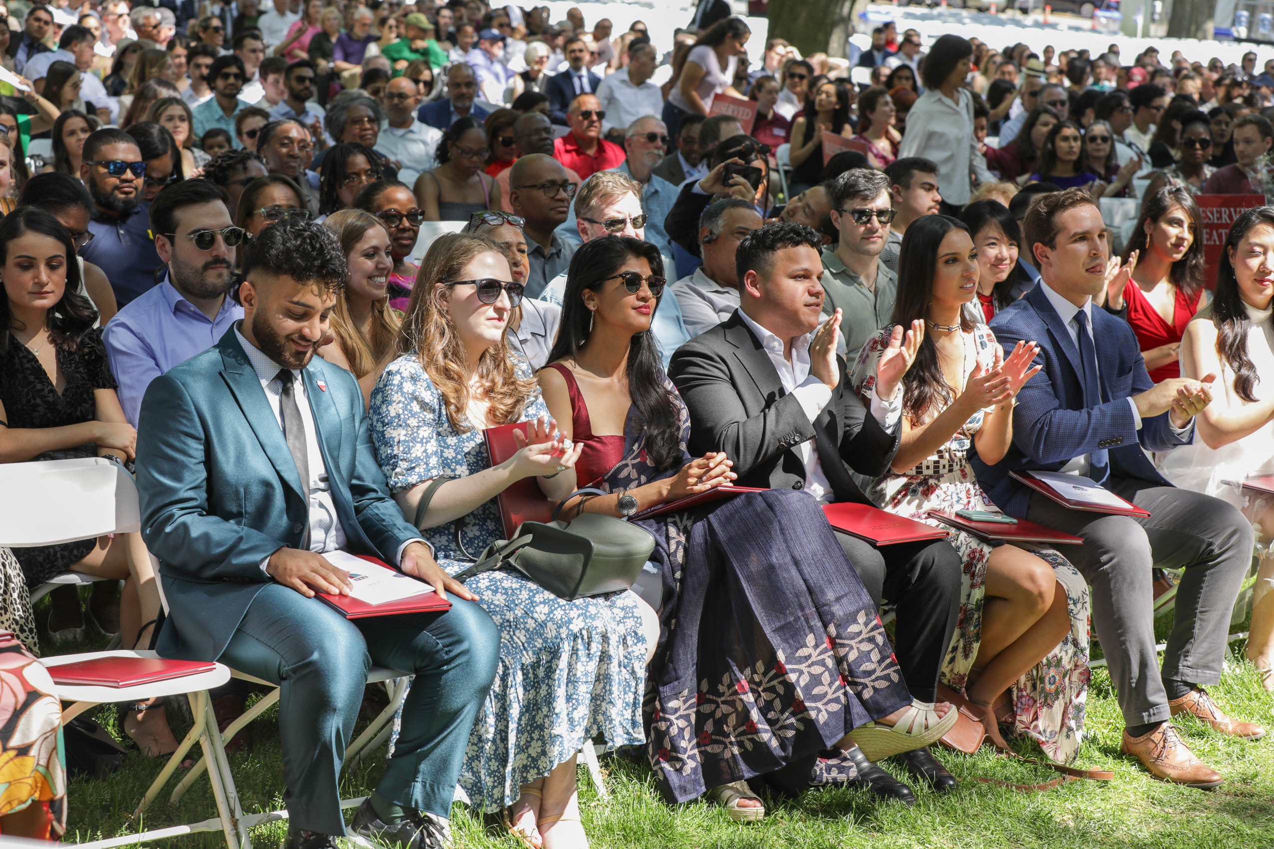 audience at Class Day clapping