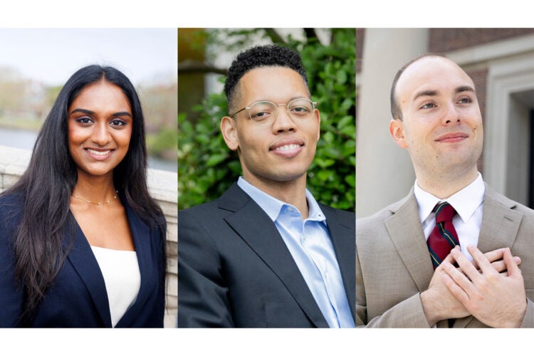 Three Harvard Commencement Day orators.