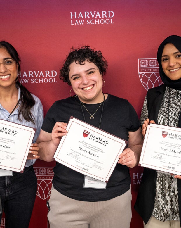 HLS community members gather in Langdell Hall on June 11th, 2024 for the Emerging Leaders Graduation Ceremony.
