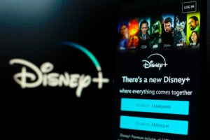 Disney+ login screen and logo.