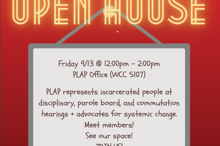 Image thumbnail for Prison Legal Assistance Project (PLAP) Open House