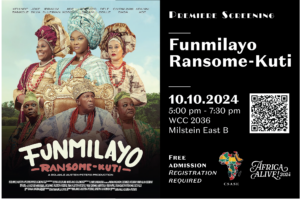 Funmilayo Ransome-Kuti event poster